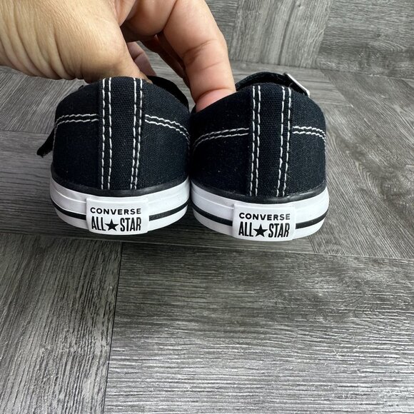 Converse CTAS Dainty Mary Jane Toddler size 8 Black White Shoes - Picture 7 of 9